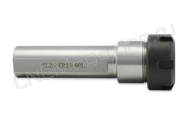 SL25-ER25-80L Цанговый патрон цилиндрический хвостовик, с лыской