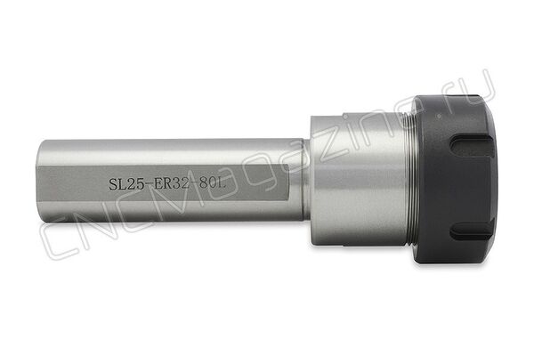 SL25-ER32-80L Цанговый патрон цилиндрический хвостовик, с лыской