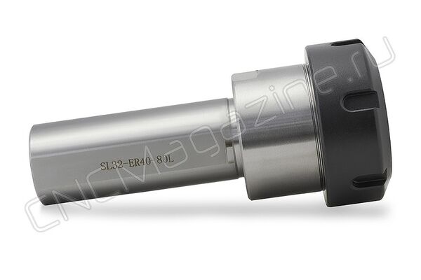 SL32-ER40-80L Цанговый патрон цилиндрический хвостовик, с лыской