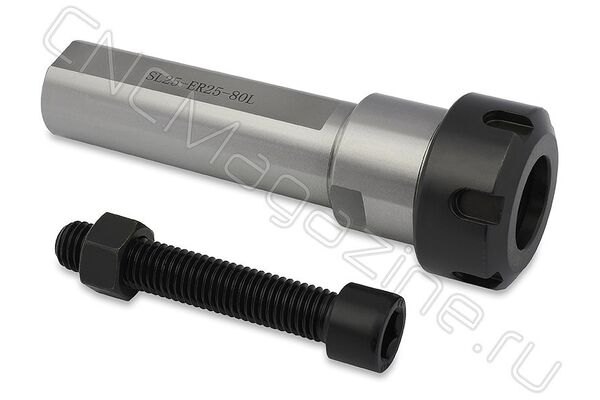 SL25-ER25-80L Цанговый патрон цилиндрический хвостовик, с лыской