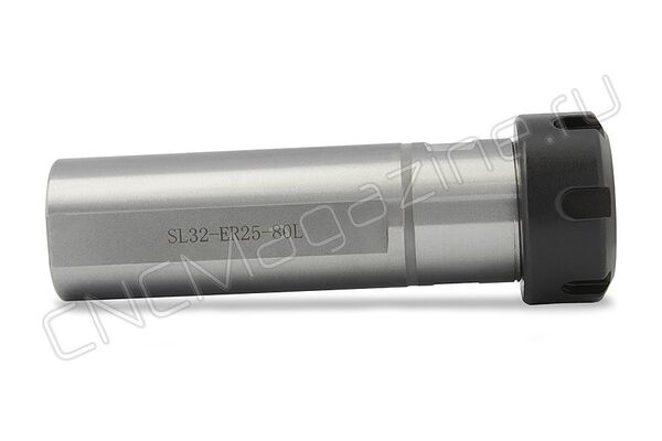 SL32-ER25-80L Цанговый патрон цилиндрический хвостовик, с лыской