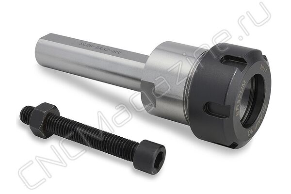 SL20-ER32-80L Цанговый патрон цилиндрический хвостовик, с лыской