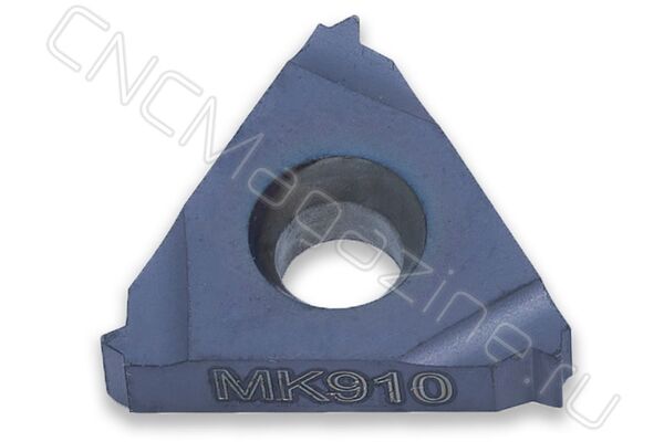 16ER1.25ISO MK910 пластина резьбовая твердосплавная, метрическая резьба полный профиль 60°