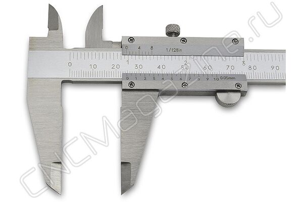 Штангенциркуль нониусный 200х0.05 и 8"х1/128", нержавеющая сталь