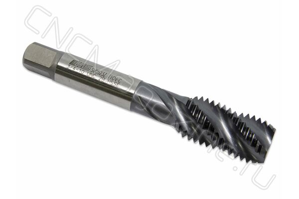 Метчик 3/4"-10 UNC HSS-E 6H спиральная канавка 38°, TiAlN (TA02UNC034)