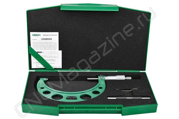 3210-125A Микрометр гладкий МК 100-125 с делением 1 мкм, 0.001 мм, Тип Б
