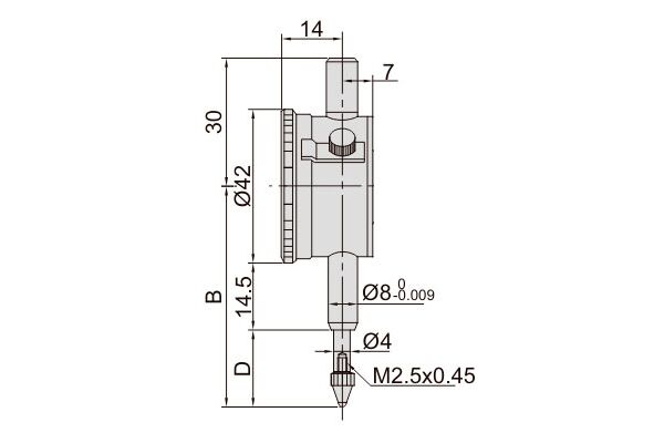 2311-3F Индикатор многооборотный часового типа компактный ИЧ 3 мм, 0.01 мм, без ушка