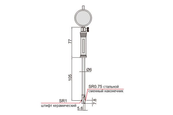 2853-18 Нутромер индикаторный для малых отверстий 10-18.5 мм, 0.001 мм (без установочного кольца)