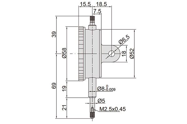 2892-10F Индикатор многооборотный часового типа ИЧ 10 мм, 0.01 мм, без ушка