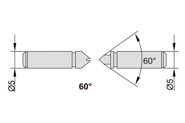 7381-T14 Cменные наконечники для измерения резьбы, 60°, 2-3 мм