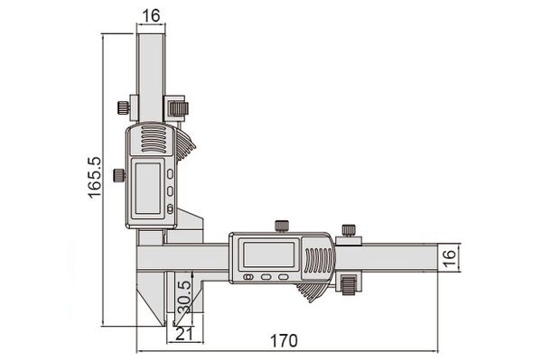 1181-M25A Штангензубомер цифровой ШЗНЦ-25, М1-25 мм, 0.01 мм
