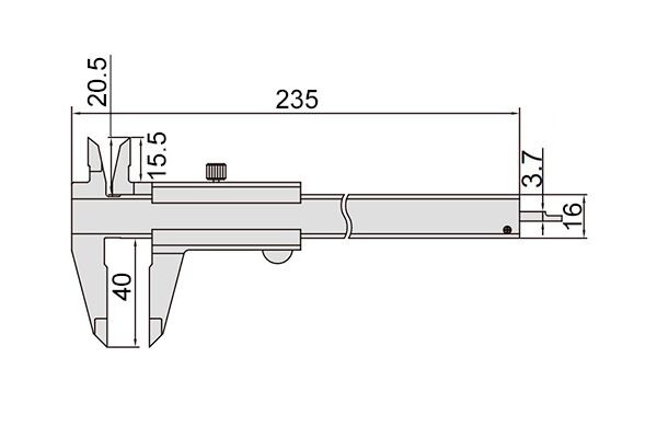 1205-1503S Штангенциркуль нониусный ЩЦ-1 0-150 мм, 0.05 мм, губки 40 мм