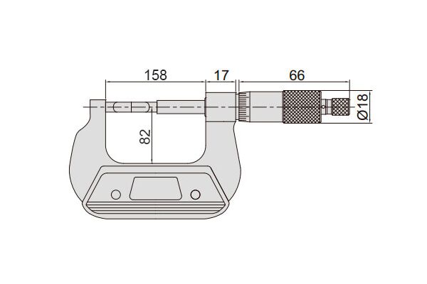 3232-125A Микрометр лезвийный МКЛ (6.5x0.75mm) 100-125 мм,0.01 мм