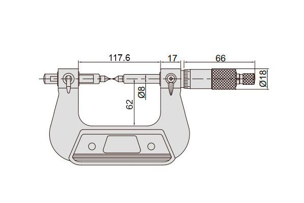 3291-75 Микрометр для зубчатых колес МЗ 50-75 мм, 0.01 мм (без насадок)