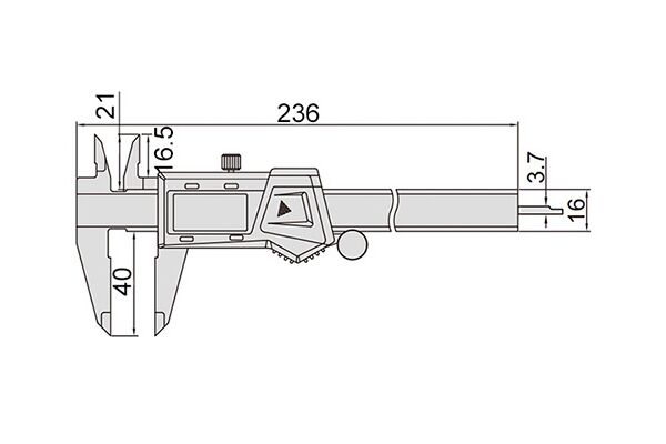 1103-150 Штангенциркуль цифровой ШЦЦ 0-150 мм, 0.01 мм, губки 40 мм