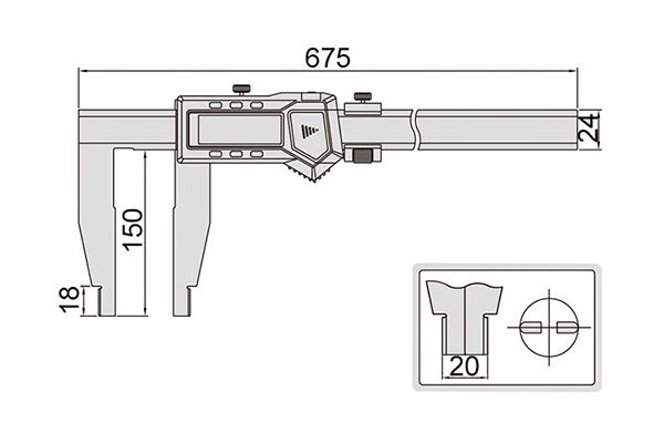 1106-502 Штангенциркуль цифровой ШЦЦ-3 0-500 мм, 0.01 мм, губки 150 мм