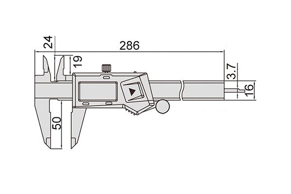 1108-200 Штангенциркуль цифровой ШЦЦ-1 0-200 мм, 0.01 мм, губки 50 мм