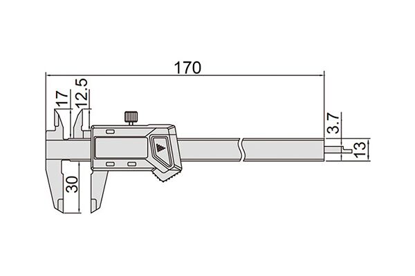 1111-100A Штангенциркуль цифровой ШЦЦ-1 0-100 мм, 0.01 мм, губки 30 мм