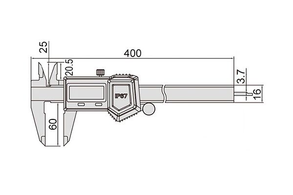 1118-300B Штангенциркуль цифровой ШЦЦ-1 0-300 мм, 0.01 мм, IP67, губки 60 мм