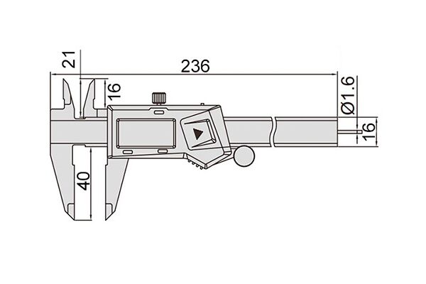1119-150 Штангенциркуль цифровой ШЦЦ-1 0-150 мм, 0.01 мм, губки 40 мм