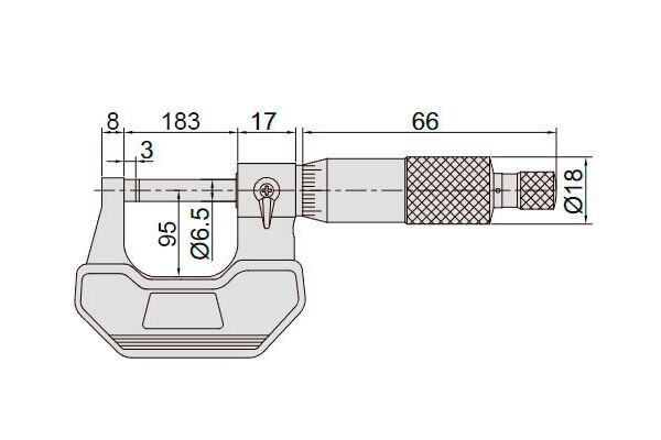 3202-175А Микрометр гладкий 150-175 мм, 0.01 мм, Тип A