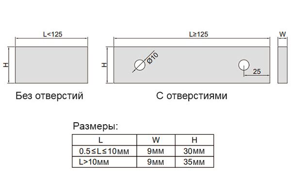 4100-47A Набор стальных концевых мер длины 1-100 мм, 47 шт, класс 0
