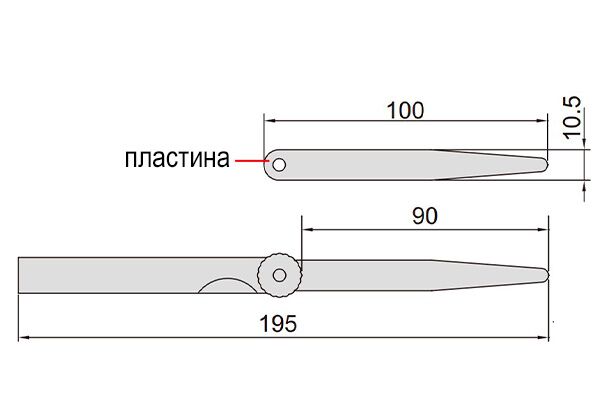 4602-13A Щупы для измерения зазора 0.03-0.50 мм, 100 мм, 13 шт набор