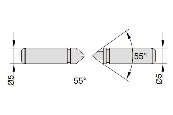 7381-T22 Cменные наконечники для измерения резьбы, 55°, 48-40 TPI