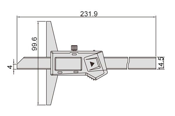 Штангенглубиномер цифровой ШГЦ 0-150 мм, 0.01, IP54