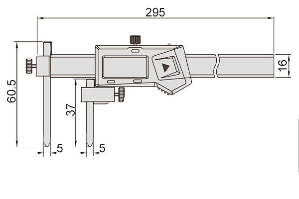 Штангенциркуль цифровой межцентровой ШЦЦСЦ-200 5-200 мм/0.2-8", 0.01 мм/0.0005"