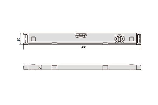 4914-800 Уровень алюминиевый 800 мм, 0.5 мм