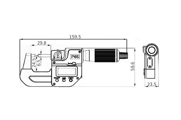 4410-1105-A Микрометр цифровой МКЦ IP65 0-25 мм/0-1", 0.001 мм/0.00005"