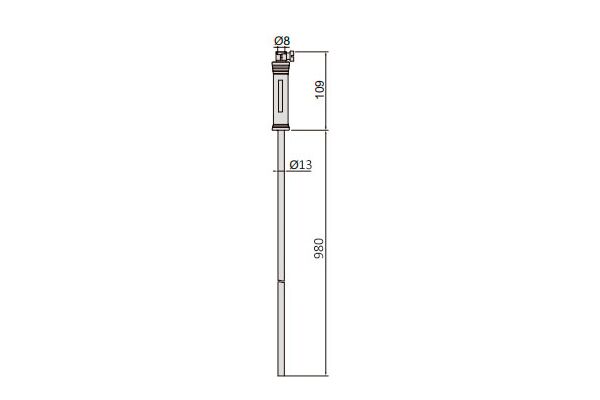 7351-EX12 Удлинитель INSIZE 980 мм, диам 13 мм, для нутромеров 35-160