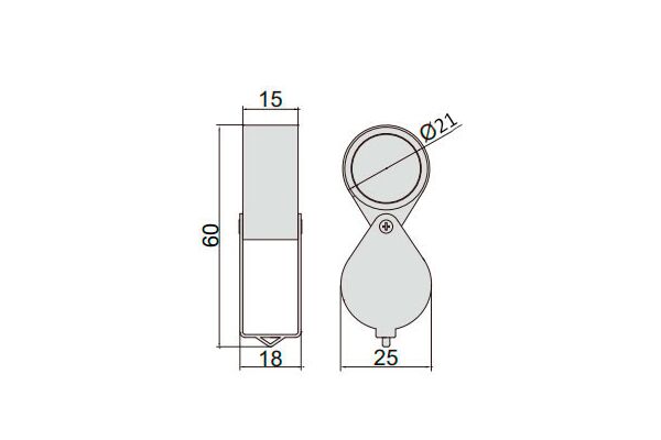 7511-8 Лупа складная 10x