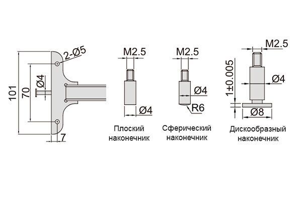 1148-120WL Штангенглубиномер цифровой беспроводной с цилиндрическим стержнем 0-120 мм, 0.01 мм