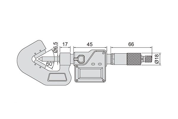 3590-153A Микрометр цифровой призматический 1-15 мм, 0.001 мм, IP65