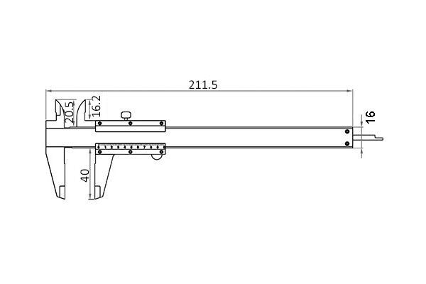 Штангенциркуль ШЦ-1-125 0.02 мм, губки 40 мм