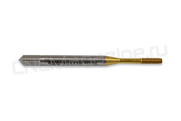 SC713002 RH4 (M2x0.4) Метчик-раскатник с канавкой HSS-PM TiN