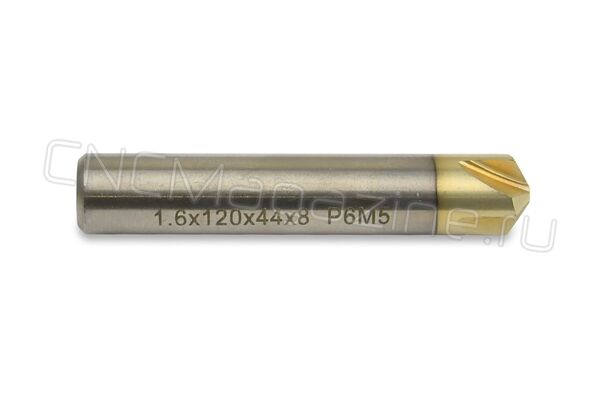 1.6x120x44x8 Р6М5 ZrN зенковка, цилиндрический хвостовик