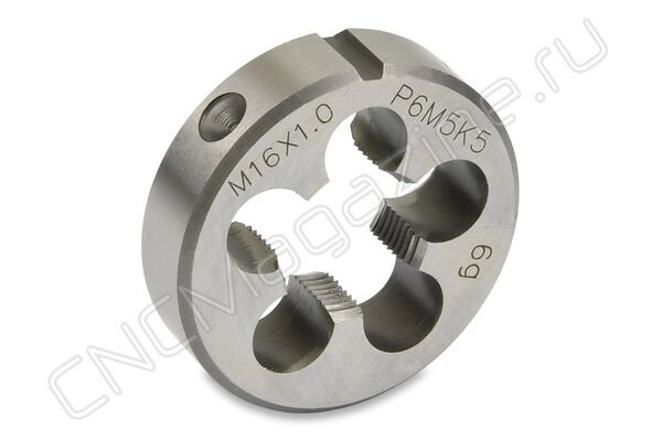 Плашка круглая для метрической резьбы М16х1 д38 ISO2568 Р6М5К5 (HSS-E)