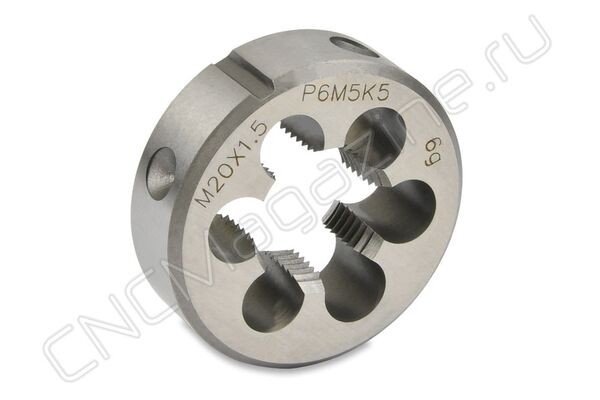 Плашка круглая для метрической резьбы М20х1.5 д45 ISO2568 Р6М5К5 (HSS-E)