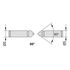 7381-T11 Cменные наконечники для измерения резьбы, 60°, 0.4-0.5 мм